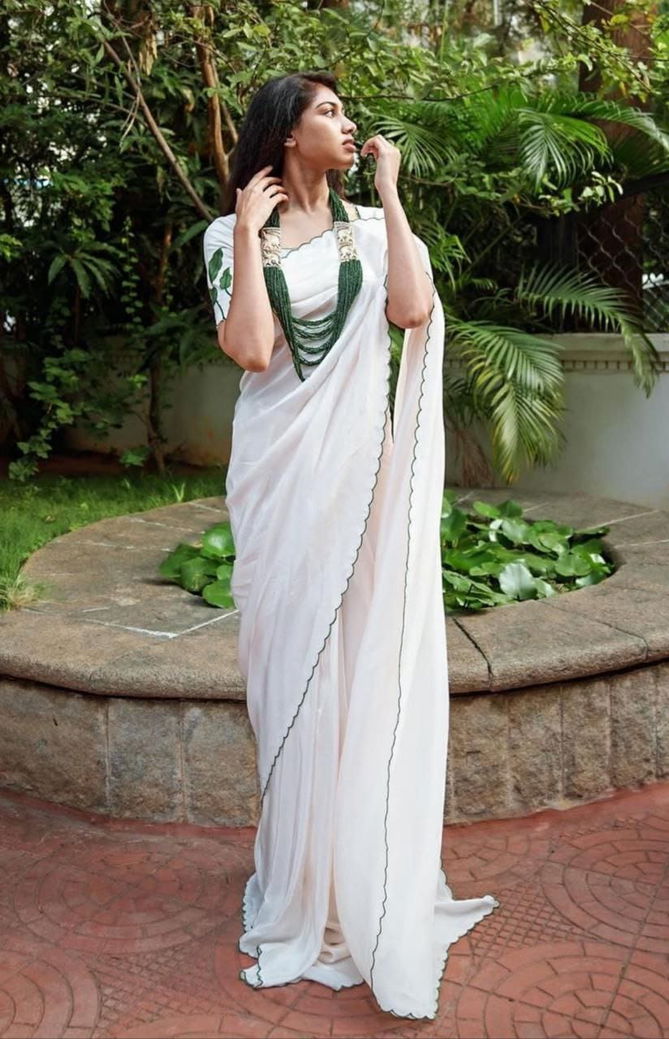 MG 405 Designer Soft Plain Georgette Sarees Wholesale Price In Surat	